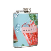 Personalized Juicy Watermelon Mint Sparkle Flachmann (Rechts)