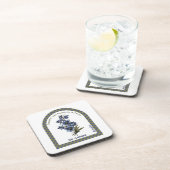 Personalized July Birth Month Flower Coaster Getränkeuntersetzer (Rechte Seite)