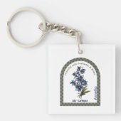 Personalized July Birth Month Flower  Schlüsselanhänger (Vorderseite)