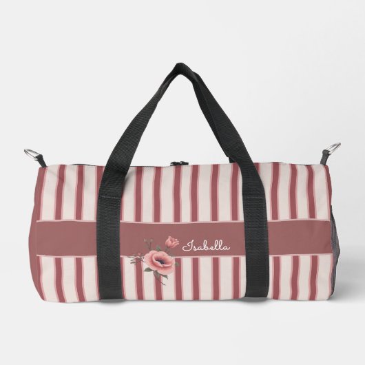 Personalized June Birth Flower Duffle Bag (Vorderseite)