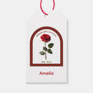 Personalized June Birth Month Flower Geschenkanhänger