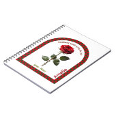 Personalized June Birth Month Flower Notebook Notizblock (Linke Seite)