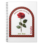 Personalized June Birth Month Flower Notebook Notizblock (Vorderseite)