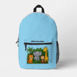 Personalized Jungle Animal Backpack – Fun Safari  Bedruckter Rucksack