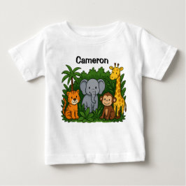 Personalized Jungle Animal Design  Baby T-shirt