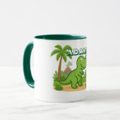 Personalized Jungle Dinosaur Mug for Kids Tasse (Vorderseite Links)