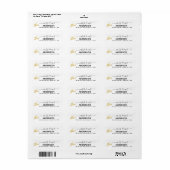 Personalized Just Married Gold Return Address Labe (Vorne)
