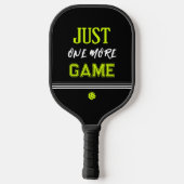 Personalized Just One More Game Funny Pickleball Schläger (Rückseite)