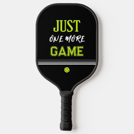 Personalized Just One More Game Funny Pickleball Schläger (Rückseite)