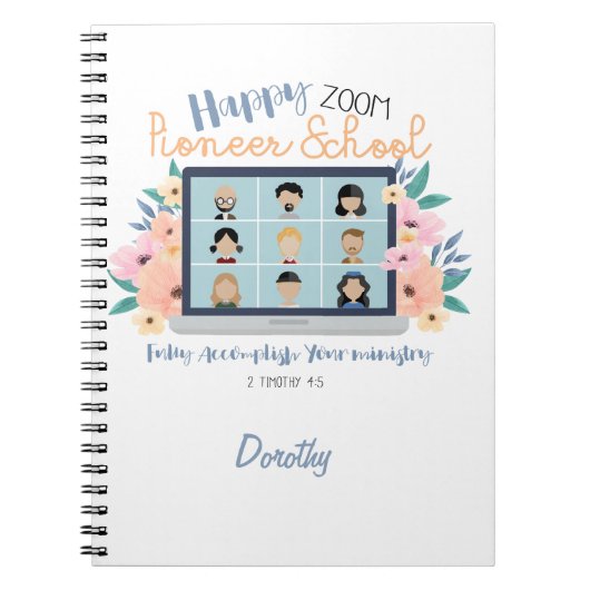 Personalized JW Happy Zoom Pioneer School 2022 Notizblock (Vorderseite)