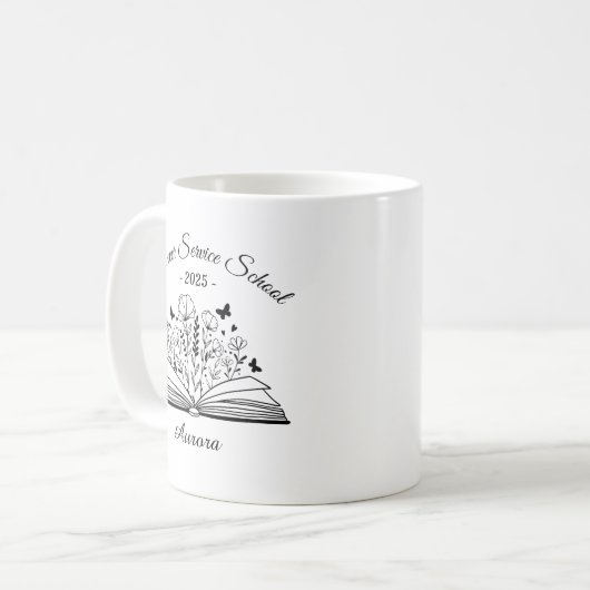 Personalized JW Pioneer Service School Class 2025 Kaffeetasse (Vorderseite Links)