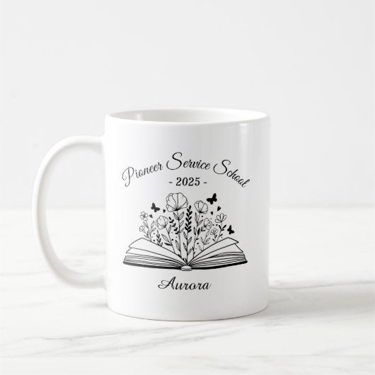 Personalized JW Pioneer Service School Class 2025 Kaffeetasse (Links)