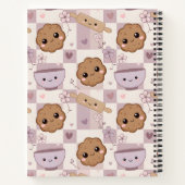 Personalized Kawaii Purple Cookie Keepsake Recipe Notizblock (Rückseite)