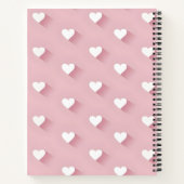 Personalized Kawaii Soft Pink Heart Notizblock (Rückseite)
