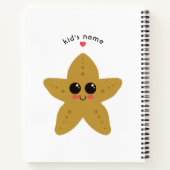 Personalized Kawaii Starfish Kids Cute Ocean Notizblock (Rückseite)