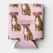 Personalized Kawaii Trendy Boxer Dog  Dosenkühler (Vorderseite)