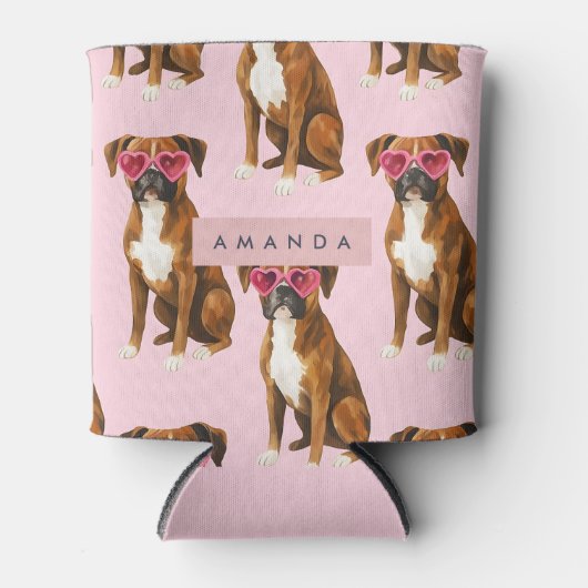 Personalized Kawaii Trendy Boxer Dog Dosenkühler (Vorderseite)