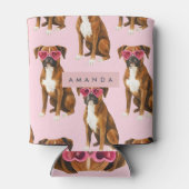 Personalized Kawaii Trendy Boxer Dog  Dosenkühler (Rückseite)