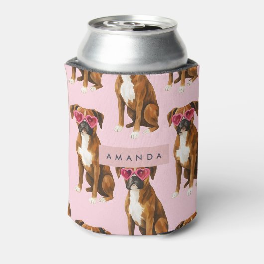 Personalized Kawaii Trendy Boxer Dog  Dosenkühler (Kanne Rückseite)