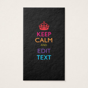 Personalized KEEP CALM AND Edit Text Multicolored
