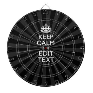 Personalized KEEP CALM and your text Creative Dartscheibe