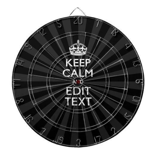 Personalized KEEP CALM and your text Creative Dartscheibe (vorne)