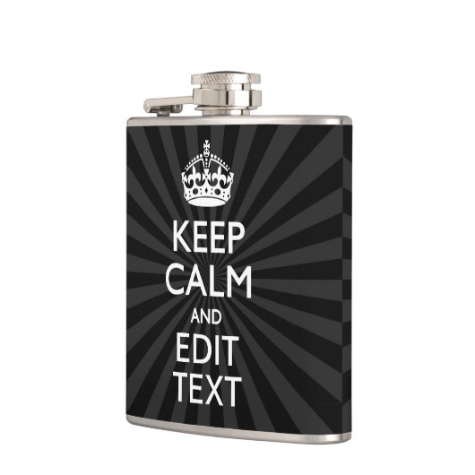 Personalized KEEP CALM and your text Creative Flachmann (Links)