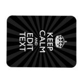 Personalized KEEP CALM and your text Creative Magnet (Horizontal)