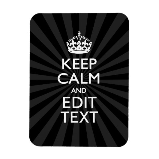 Personalized KEEP CALM and your text Creative Magnet (Vertikal)