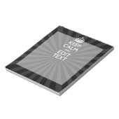 Personalized KEEP CALM and your text Creative Notizblock (Rotiert)