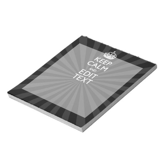 Personalized KEEP CALM and your text Creative Notizblock (Rotiert)