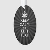 Personalized KEEP CALM and your text Creative Ornament (Vorderseite)