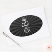 Personalized KEEP CALM and your text Creative Ovaler Aufkleber (Umschlag)
