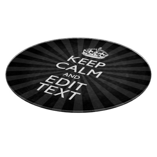 Personalized KEEP CALM and your text Creative Schneidebrett (Ecke)
