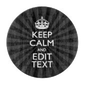 Personalized KEEP CALM and your text Creative Schneidebrett (Vorderseite)