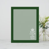Personalized Keep Calm And Your Text Green Decor (Stehend Vorderseite)