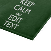 Personalized Keep Calm And Your Text Green Decor Schneidebrett (Ecke)