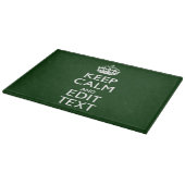 Personalized Keep Calm And Your Text Green Decor Schneidebrett (Ecke)