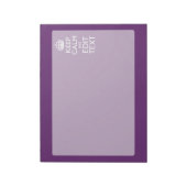Personalized KEEP CALM AND Your Text on Purple Notizblock (Rotiert)