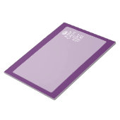 Personalized KEEP CALM AND Your Text on Purple Notizblock (angewinkelt)