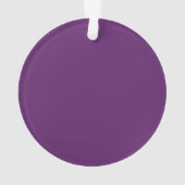 Personalized KEEP CALM AND Your Text on Purple Ornament (Rückseite)