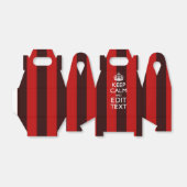 Personalized Keep Calm Your Text on Red Stripes Geschenkschachtel (Ungefaltet)