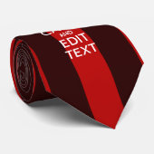 Personalized Keep Calm Your Text on Red Stripes Krawatte (Gerollt)