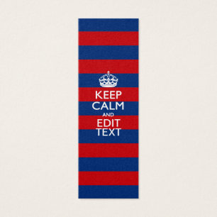 Personalized KEEP CALM Your Text on Stripes