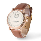 Personalized Keepsake Elegant Roman Numeral Design Armbanduhr (Winkel)