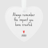 Personalized Keepsake for Teacher - Appreciation Ornament (Vorderseite)