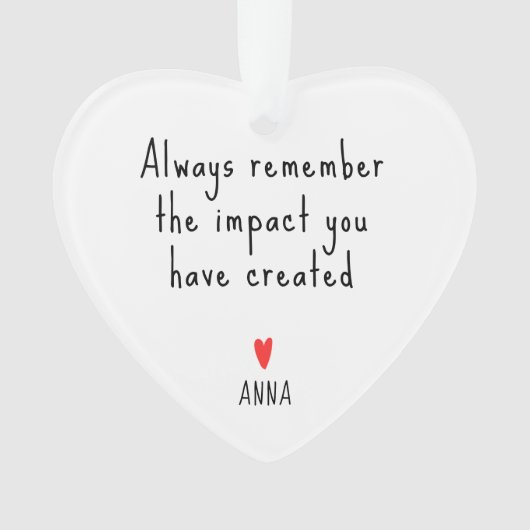 Personalized Keepsake for Teacher - Appreciation  Ornament (Vorderseite)