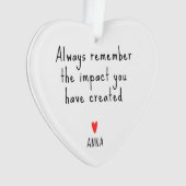 Personalized Keepsake for Teacher - Appreciation Ornament (Vorderseite)