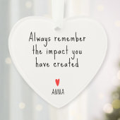 Personalized Keepsake for Teacher - Appreciation Ornament