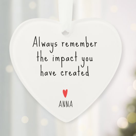 Personalized Keepsake for Teacher - Appreciation Ornament